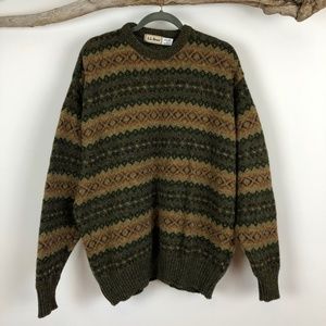 L.L. Bean Shetland Wool Sweater. XL.